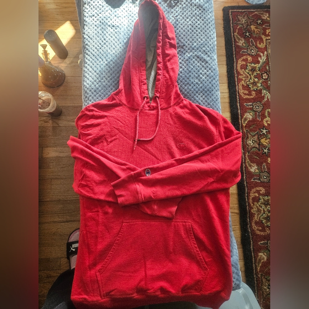 Red Champion Hoodie - Large